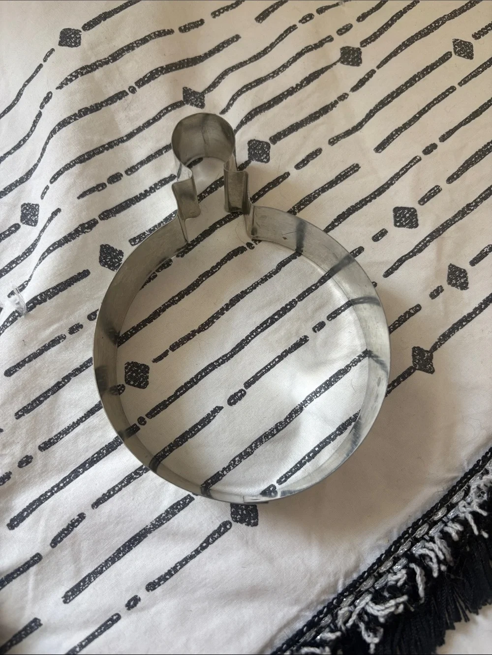Stainless Steel Round Ornament Cookie Cutter - Silver 4.5